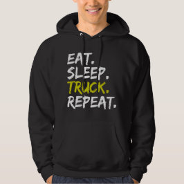 Essen Sleep Truck Repeat Trucker Fahrer Funny Hoodie