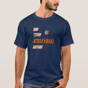 Essen Sleep Volleyball Wiederholung Sport Fan T-Shirt