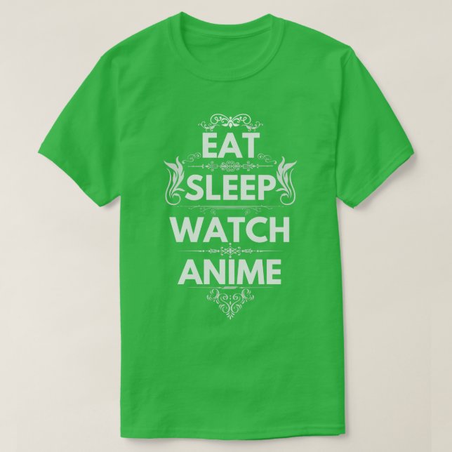 Essen Sleep Watch Anime T-Shirt (Design vorne)