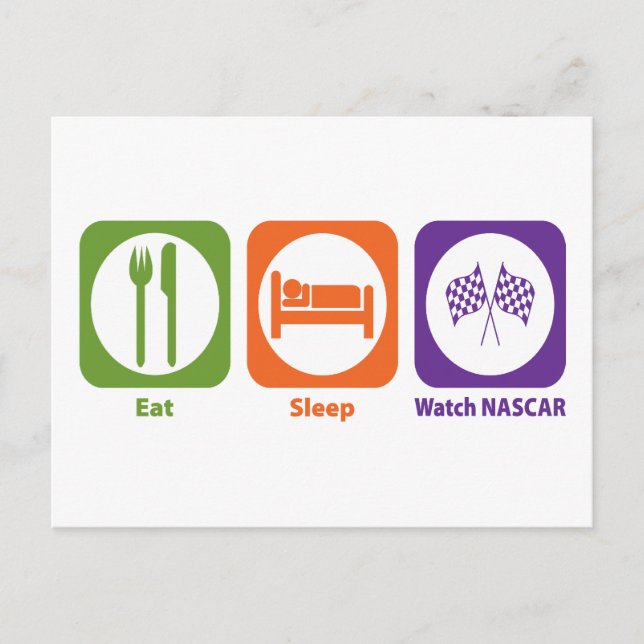 Essen Sleep Watch NASCAR Postkarte (Vorderseite)