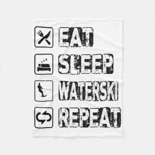 Essen Sleep Waterski Wiederholung Wasserski Wasser Fleecedecke