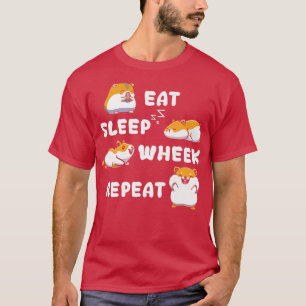 Essen Sleep Wheel Guinea Schweinekavies Cavy Anim T-Shirt