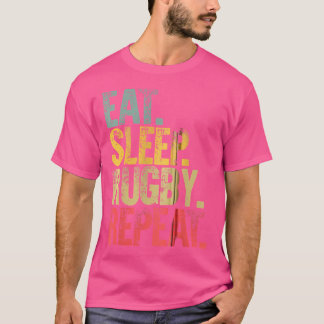 Essen Sleep Wiederholung Gif essen Schlaf Rugby wi T-Shirt