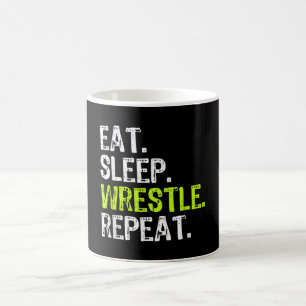 Essen Sleep Wrestle Wiederholung Wrestling Wrestle Kaffeetasse