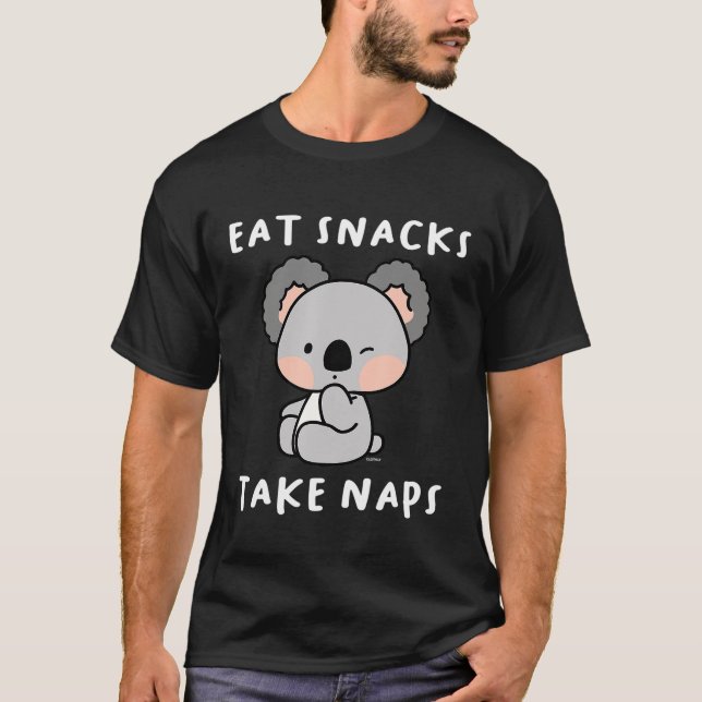 Essen Snacks Nickerchen Koala Koala Bär Australien T-Shirt (Vorderseite)
