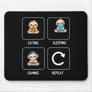 Essen Spielen Schlafen Videospiel spielen Gamer Fa Mousepad
