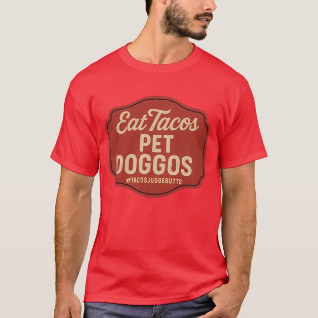 Essen Tacos Haustiere Doggos Funny Dog Lover Taco T-Shirt (Vorderseite)