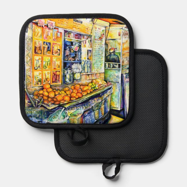 Essen Topflappen (Vorderseite/Rückseite)