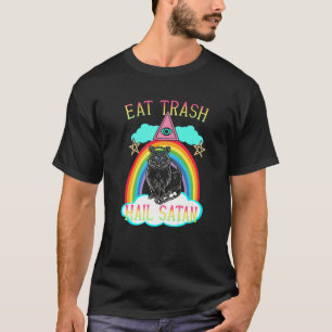 Essen Trash Hail Satan Raccoon Satanic Premium T-Shirt