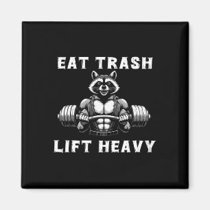 Essen Trash Lift Heavy Racoon Lifting Gym Fitness  Magnet