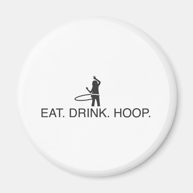 Essen. Trink. Hoop Magnet (Vorne)