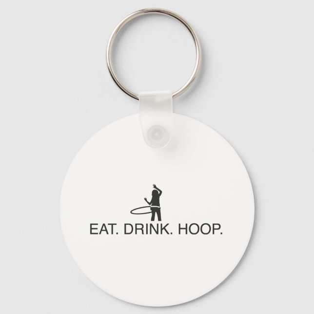 Essen. Trink. Hoop Schlüsselanhänger (Vorderseite)