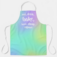 Essen, trinken, backen, Liebe, schlafen, Schürze w