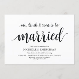 Essen, trinken, bald verheiratete, Engagement Part Einladung