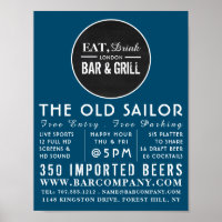 Essen, trinken, Bar & Grill Logo, Pub/Brauerei
