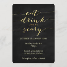 Essen, Trinken, Beängstigendes Halloween-Party Ein