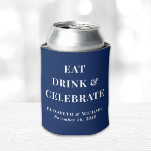 Essen Trinken Feiern Navy Blau Hochzeit Dosenkühler