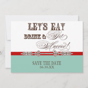 Essen, Trinken, Heiraten - Save the Date Karten