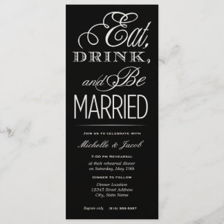Essen, Trinken, Hochzeit Einladung