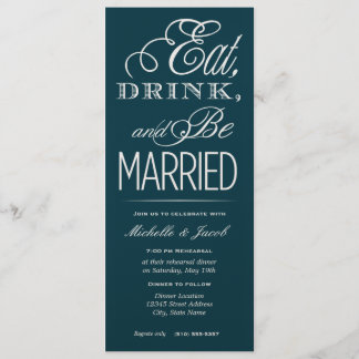 Essen, Trinken, Hochzeit Einladung