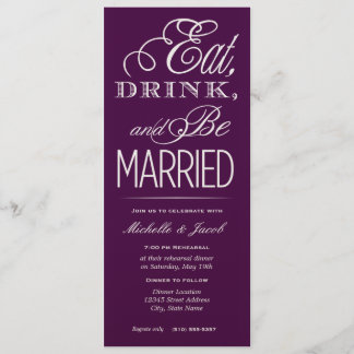 Essen, Trinken, Hochzeit Einladung