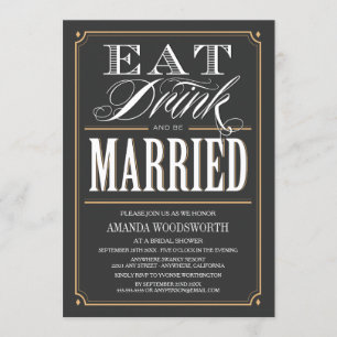 Essen Trinken & Hochzeit feiern Brautparty-Einladu Einladung