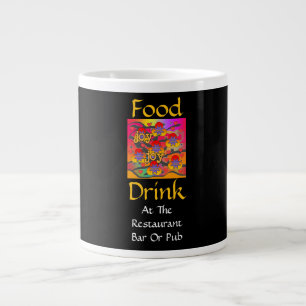 Essen Trinken In Restaurant Bar Oder Pub Schwarz Jumbo-Tasse