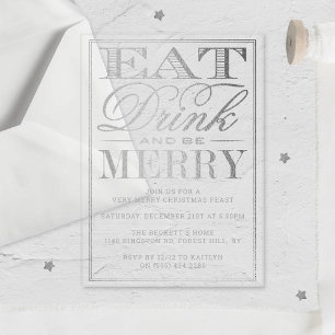 Essen, trinken & Merken Weihnachten feiern Acryleinladungen
