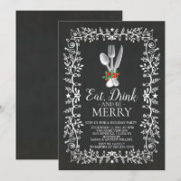 Essen, trinken & sich freuen Weihnachten Einladung