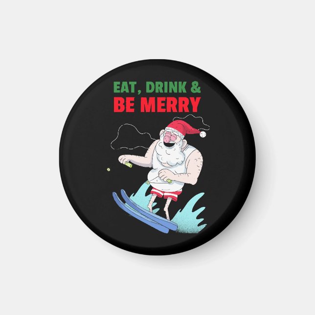 Essen, trinken & sich frohe Weihnachten. Magnet (Vorne)