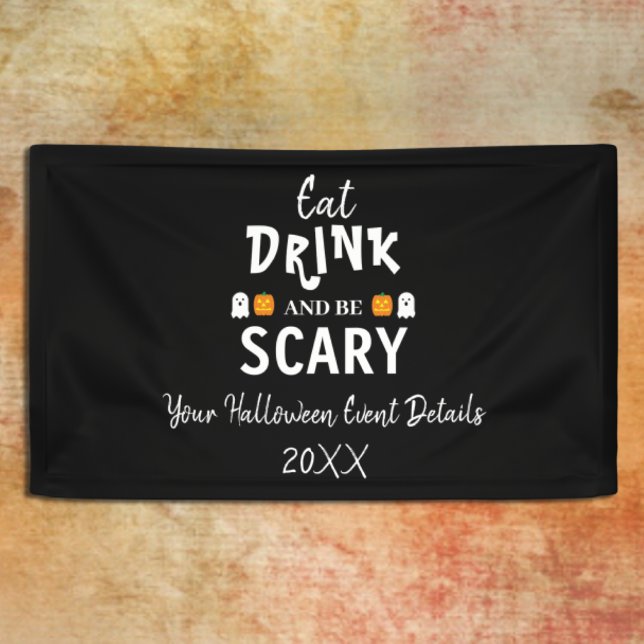 Essen, trinken und Beängstigend sein Halloween Banner (Von Creator hochgeladen)