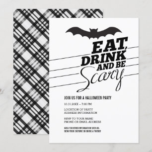 Essen, trinken und Beängstigend sein - Halloween-P Einladung