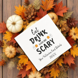 Essen, trinken und Beängstigend sein Halloween Serviette