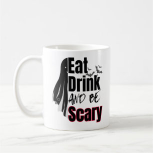 Essen, trinken und Beängstigend sein.w Kaffeetasse