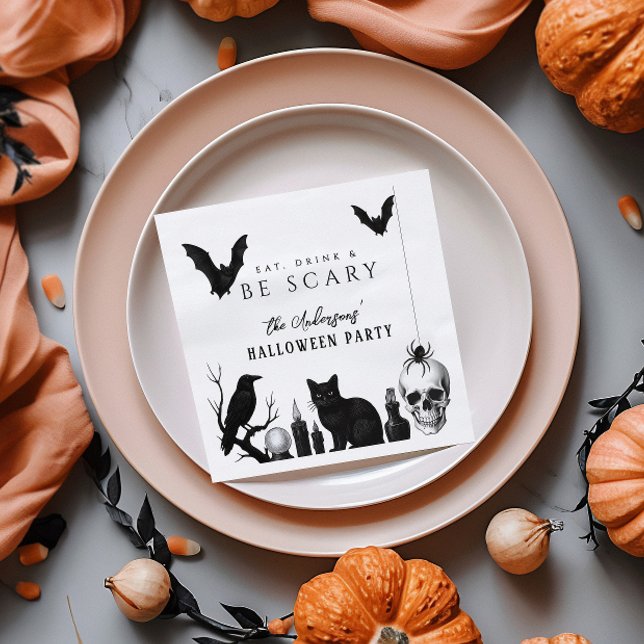 Essen, trinken und Beängstigendes Gotisches Hallow Serviette (Von Creator hochgeladen)
