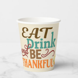 Essen, trinken und dankbar sein mit Pumpkin Pappbecher