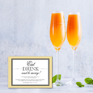 Essen, trinken und das Abendessen angenehm genieße Einladung