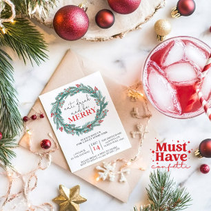 Essen, trinken und frohe Weihnachten Party Potluck