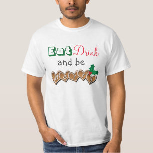 Essen, trinken und frohe Weihnachten sein T-Shirt