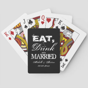 Essen trinken und heiraten Hochzeitsgesellschaft G Spielkarten