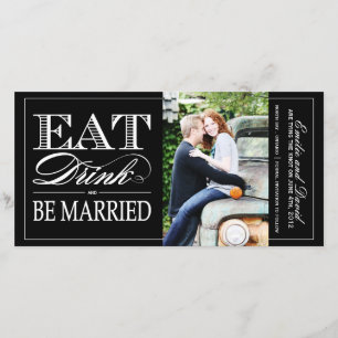Essen, trinken und Save the Date Verheiratet sein