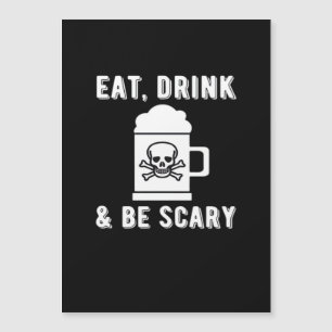 Essen Trinken Und Sei Gruselig Halloween Bier Vint Magnetkarte