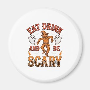 Essen Trinken Und Sei Gruselig Vintage Halloween-S Magnet