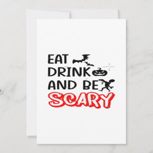 Essen Trinken Und Sei Schrecklich Design Retro Kla Feiertagskarte