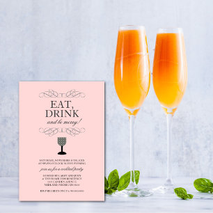 Essen, trinken und sich wohlfühlen Cocktail-Party Einladung