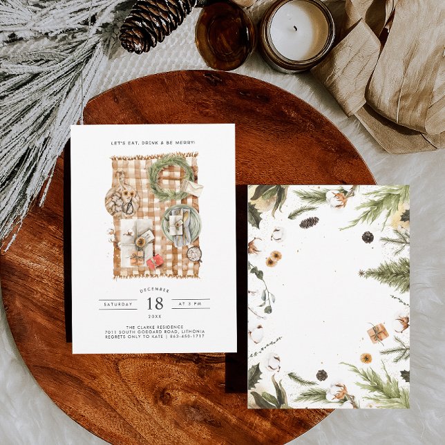 Essen, trinken und sich wohlfühlen | Weihnachtsess Einladung (Von Creator hochgeladen)