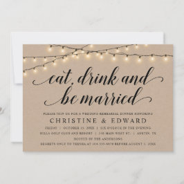 Essen, Trinken und Verheiratet, Hochzeit Probe, Kr Einladung