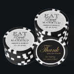 Essen, trinken und Verheiratet orange Blume sein Pokerchips<br><div class="desc">HochzeitsChip für Poker bereit für Sie zu personalisieren. ✔ HINWEIS: ÄNDERN SIE NUR DIE VORLAGEBEREICHE, DIE SIE BENÖTIGEN! 😀 Sie können den Text bei Bedarf entfernen und neu hinzufügen, was immer Sie möchten und welchen Schriftart Sie möchten. 📌 Wenn Sie weitere Anpassungen benötigen, klicken Sie bitte auf den Button "Weitere...</div>