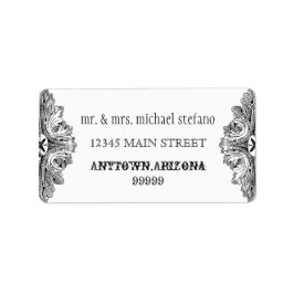 Essen, trinken und Verheiratet passende Adressetik Adressaufkleber