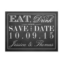 Essen, trinken und Verheiratet sein Chalkboard Hoc